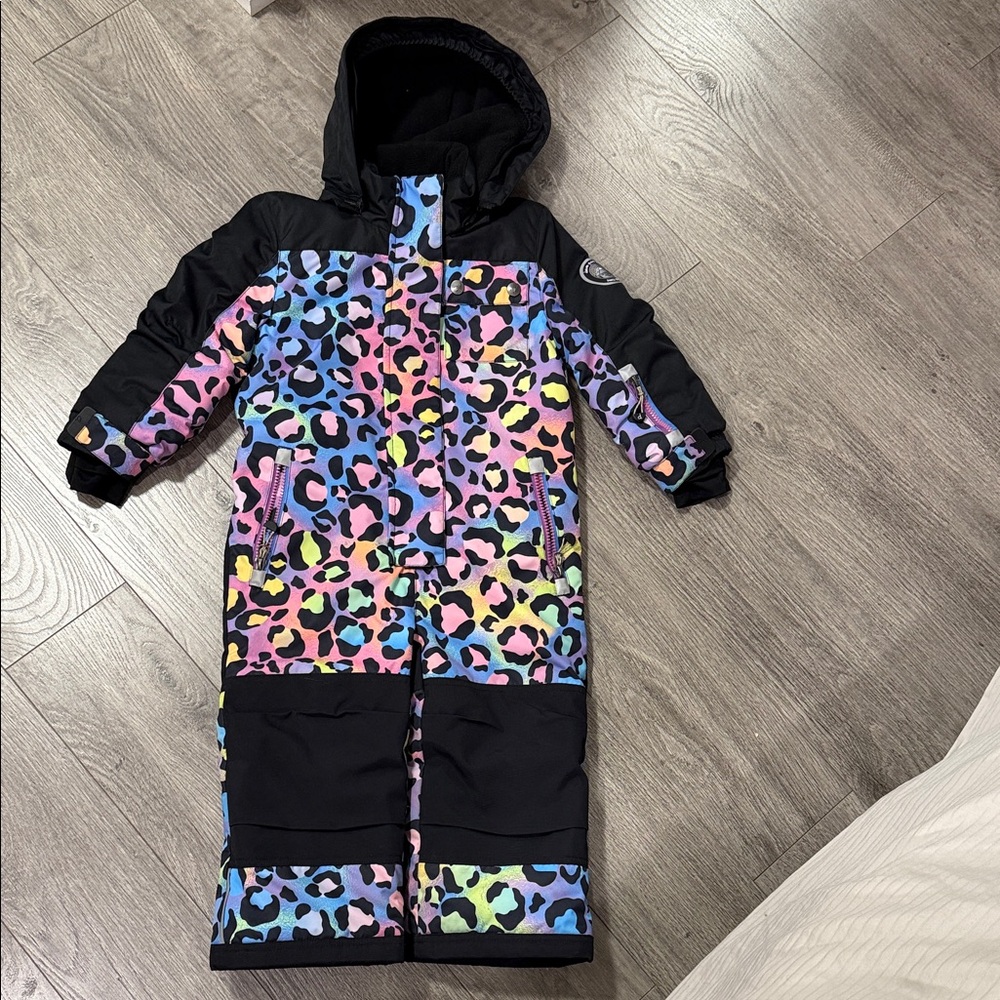 Deux par Deux Multicolor Leopard Print Kids Jacket - Picture 2 of 10